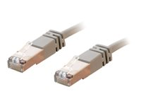 C2G Cat5e Booted Shielded (STP) Network Patch Cable - Koblingskabel - RJ-45 (hann) til RJ-45 (hann) - 20 m - STP - CAT 5e - formstøpt - grå 83757