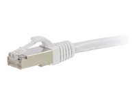 C2G Cat5e Booted Shielded (STP) Network Patch Cable - Koblingskabel - RJ-45 (hann) til RJ-45 (hann) - 10 m - STP - CAT 5e - formstøpt - hvit 83886