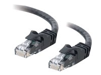 C2G Cat6 Booted Unshielded (UTP) Crossover Patch Cable - Krysskabel - RJ-45 (hann) til RJ-45 (hann) - 50 cm - UTP - CAT 6 - formstøpt, uten hindringer, flertrådet - svart 83539