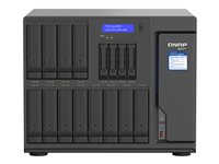 QNAP TVS-H1688X - NAS-server - 16 brønner - SATA 6Gb/s - RAID RAID 0, 1, 5, 6, 10, 50, JBOD, 5 hot spare, 6 hot spare, 60, 10 hot spare, RAID TP - RAM 32 GB - Gigabit Ethernet / 2.5 Gigabit Ethernet / 10 Gigabit Ethernet - iSCSI støtte TVS-H1688X-W1250-32G