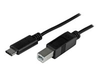 StarTech.com USB C to USB B Printer Cable - 3 ft / 1m - USB C Printer Cable - USB C to USB B Cable - USB Type C to Type B (USB2CB1M) - USB-kabel - USB-C (hann) til USB-type B (hann) - USB 2.0 - 1 m - svart - for P/N: HB30A3A1CFB, HB30A3A1CSFS, HB30C3A1CFB, HB30C3A1CFS USB2CB1M