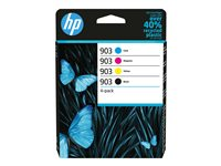 HP 903 - 4-pack - svart, gul, cyan, magenta - original - blekkpatron - for Officejet 69XX; Officejet Pro 69XX 6ZC73AE