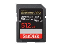 SanDisk Extreme Pro - Flashminnekort - 512 GB - Video Class V60 / UHS-II U3 / Class10 - SDXC UHS-II SDSDXEP-512G-GN4IN