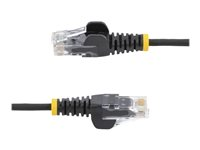 StarTech.com 3m Slim LSZH CAT6 Ethernet Cable, 10 Gigabit Snagless RJ45 100W PoE Patch Cord, CAT 6 10GbE UTP Network Cable w/Strain Relief, Black, ETL, Low Smoke Zero Halogen - Category 6 - 28AWG (N6PAT300CMBKS) - Koblingskabel - RJ-45 (hann) til RJ-45 (hann) - 3 m - CAT 6 - uten hindringer - svart N6PAT300CMBKS