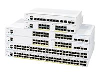 Cisco Business 350 Series 350-24FP-4G - Switch - L3 - Styrt - 24 x 10/100/1000 (PoE+) + 4 x Gigabit SFP - rackmonterbar - PoE+ (370 W) - gjenfabrikert CBS350-24FP4GUK-RF
