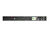 APC NetShelter - Automatisk overføringsbryter (kan monteres i rack) - AC 207-253 V - 2000 VA - enkeltfase - USB, Ethernet 10/100/1000 - utgangskontakter: 12 - 1U - svart AP4421A