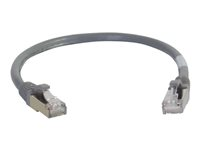 C2G Cat6a Booted Shielded (STP) Network Patch Cable - Koblingskabel - RJ-45 (hann) til RJ-45 (hann) - 15 m - STP - CAT 6a - formstøpt, uten hindringer, flertrådet - grå 89923