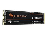 Seagate FireCuda 540 ZP1000GM3A004 - SSD - kryptert - 1 TB - intern - M.2 2280 (dobbelsidig) - PCI Express 5.0 x4 (NVMe) - Self-Encrypting Drive (SED), TCG Opal Encryption 2.01 - med 3-års Seagate Rescue Data Recovery ZP1000GM3A004