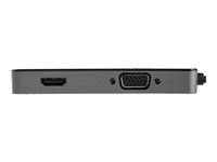 StarTech.com USB 3.0 to HDMI and VGA Adapter, 4K/1080p USB Type-A Dual Monitor Multiport Adapter Converter, External Video Graphics Card for Multiple Screens, Multi Display USB Adapter - USB 3.0 to HDMI VGA (USB32HDVGA) - Video adapter - USB-type A hann til HD-15 (VGA), HDMI hunn - svart, sølv USB32HDVGA