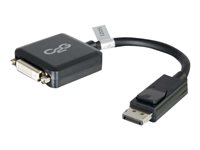 C2G 8in DisplayPort to DVI-D Adapter - DP to DVI D Adapter - Black - M/F - Video adapter - DisplayPort (hann) til DVI-D (hunn) - svart 54321