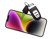 OtterBox Amplify Glass - Skjermbeskyttelse for mobiltelefon - antimikrobiell - glass - med personvernsfilter - 2-veis - blank - for Apple iPhone 14 Plus 77-88988
