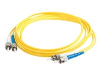 C2G ST-ST 9/125 OS1 Duplex Singlemode PVC Fiber Optic Cable (LSZH) - Nettverkskabel - ST-enkeltmodus (hann) til ST-enkeltmodus (hann) - 3 m - fiberoptisk - dupleks - 9 / 125 micron - OS1 - halogenfri - gul 85561