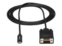 StarTech.com 6ft (2m) USB C to VGA Cable, 1920x1200/1080p USB Type C to VGA Video Active Adapter Cable, Thunderbolt 3 Compatible, Laptop to VGA Monitor/Projector, DP Alt Mode HBR2 Cable - 2m USB-C Video Cable (CDP2VGAMM2MB) - Video- / USB-kabel - 24 pin USB-C (hann) til HD-15 (VGA) (hann) - 2 m - 1920 x 1200 (WUXGA)-støtte - svart - for P/N: TB4CDOCK CDP2VGAMM2MB