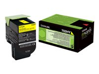 Lexmark 702HY - Gul - original - tonerpatron LCCP, LRP - for Lexmark CS310dn, CS310n, CS410dn, CS410dtn, CS410n, CS510de, CS510dte 70C2HY0