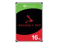 Seagate IronWolf Pro ST16000NT001 - Harddisk - 16 TB - intern - 3.5" - SATA 6Gb/s - 7200 rpm - buffer: 256 MB - med 3-års Seagate Rescue Data Recovery ST16000NT001