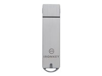 IronKey Basic S1000 - USB-flashstasjon - kryptert - 16 GB - USB 3.0 - FIPS 140-2 Level 3 - TAA-samsvar IKS1000B/16GB