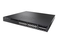 Cisco Catalyst 3650-24PDM-L - Switch - Styrt - 24 x 10/100/1000 (PoE+) + 2 x 10 Gigabit SFP+ - stasjonær, rackmonterbar - PoE+ (390 W) WS-C3650-24PDM-L