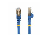StarTech.com 1.5m CAT6A Ethernet Cable, 10 Gigabit Shielded Snagless RJ45 100W PoE Patch Cord, CAT 6A 10GbE STP Network Cable w/Strain Relief, Blue, Fluke Tested/UL Certified Wiring/TIA - Category 6A - 26AWG (6ASPAT150CMBL) - Koblingskabel - RJ-45 (hann) til RJ-45 (hann) - 1.5 m - STP - CAT 6a - formstøpt, uten hindringer - blå 6ASPAT150CMBL