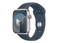 Apple - Bånd for smart armbåndsur - 45 mm - S/M-størrelse - stormblå MT3Q3ZM/A