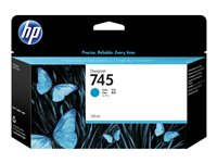 HP 745 - 130 ml - cyan - original - DesignJet - blekkpatron - for DesignJet Z2600 PostScript, Z5600 PostScript F9J97A