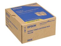 Epson Double Pack - 2-pack - gul - original - tonerpatron - for Epson AL-C9500DN; AcuLaser C9300D2TN, C9300D3TNC, C9300DN, C9300DTN, C9300N, C9300TN C13S050606